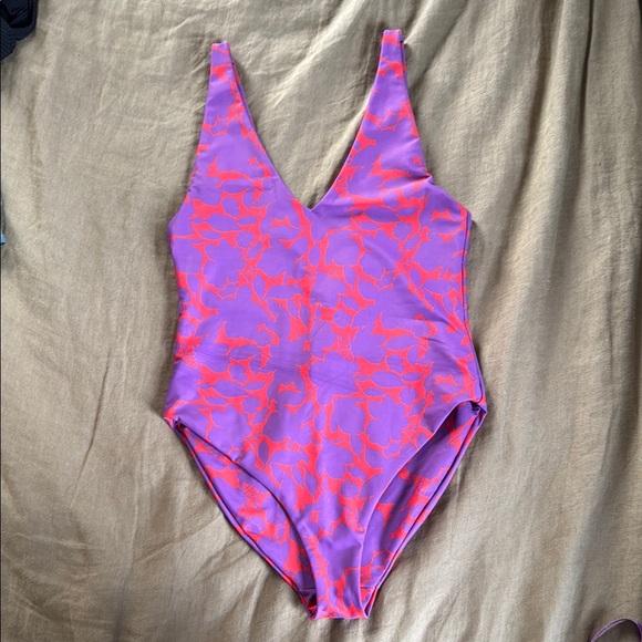 Skatie Other - SKATIE Rincon Purple and Red Floral Swimsuit
